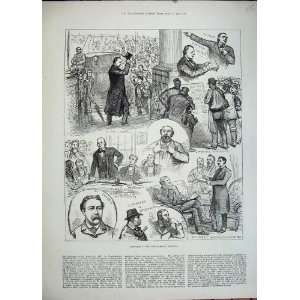  1882 Northampton Election Guildhall Corbett Voting Men 