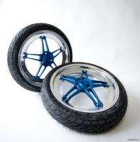 Segway Custom Blue Anodized rims with IRC tire & tube  