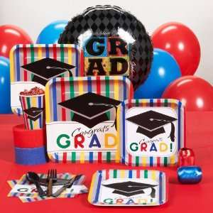   Party By Creative Converting Graduation Stripes   Standard Party Pack