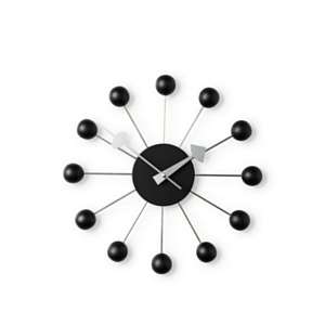  George Nelson Clocks Atomic Ball Wall Clock, Black/Silver 