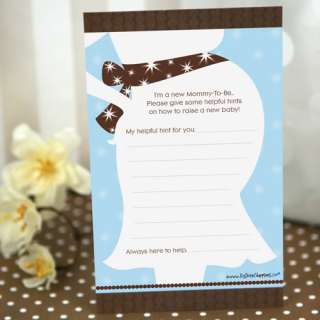 20 Baby Shower Helpful Hint Advice Cards  