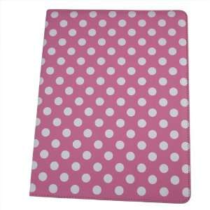  HK Pink With White POLKA DOTS point PU Leather Smart Flip 