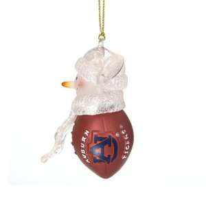  Auburn NCAA Acrylic Football Snowman Ornament (2.75 