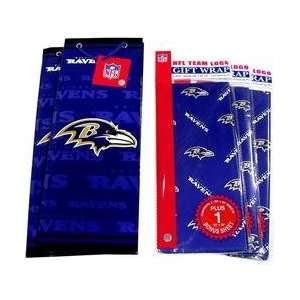 Pro Specialties Baltimore Ravens Slim Size Gift Bag & Wrapping Paper 