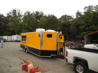 NEW 8.5 x 20 YELLOW FOOD EVENT BBQ ENCLOSED RACING CONCESSION TRAILER 