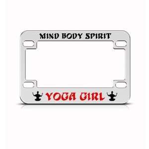  Mind Body Spirit Yoga Metal Bike Motorcycle license plate 
