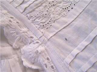 Antique Baby Christening Gown Dress Hand Embroidered Lace Victorian 