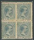 SPAIN 1930 CHRISTOPHER COLUMBUS ISSUE 25c BLOCK OF 4 W/ TABS MINT 