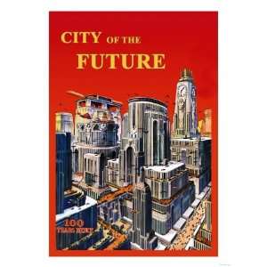  City of the Future Giclee Poster Print, 12x16