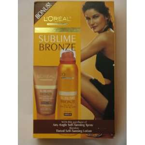   Loreal Sublime Bronze Self tanning Spray 3.9oz & Lotion 5.0oz Beauty