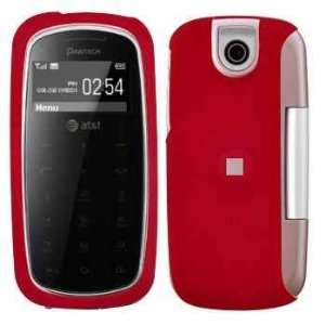   Shell Protector Cover Case for Pantech Impact P7000 + Red Belt Clip