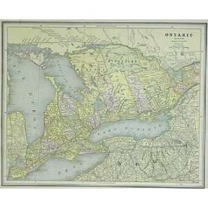  Cram 1887 Antique Map of Ontario