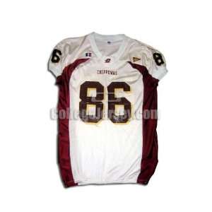 White No. 86 Game Used Central Michigan Russell Football Jersey (SIZE 