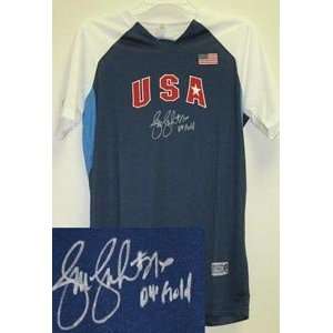  Jennie Finch Signed Blue Team USA Jersey   04 Gold Sports 