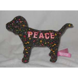    Victorias Secret Pink PEACE Floral Black Dog 