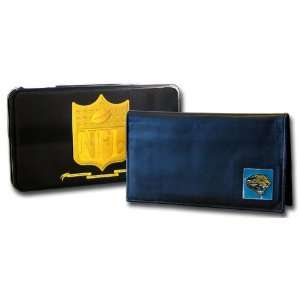 Jacksonville Jaguars Deluxe Executive Leather Checkbook in a Tin   NFL 