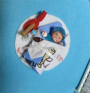 Ooak Mini Baby Boy Art Doll House Polymer Clay Sculpt Poseable Awake 