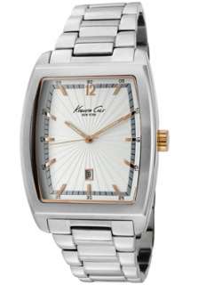 Kenneth Cole Watch KC9068 Mens Light Silver Textured Dial Stainless 