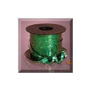  1ea   3/16 Emerald Sparkle Holographic Curling Ribbon 