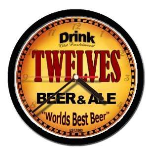  TWELVES beer and ale cerveza wall clock 