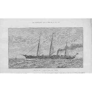  Wh Smiths Yacht Pandora Antique Print 1891 Ships