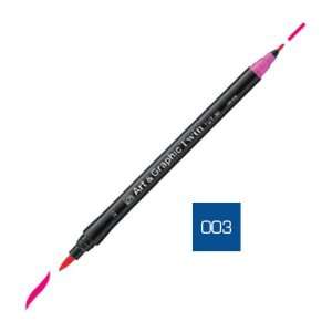  ZIG Art and Graphic Twin Tip Brush Marker Pen 003 Blue 