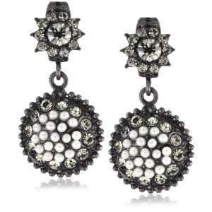  Azaara Crystal Lyon Nights Pearl Earrings Jewelry
