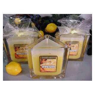  Lemon Meringue Scented Triangle Glass Jar Candle 7 Oz 