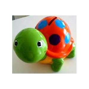  Ceramic Turtle Coin Money Bank, Green Toys & Games