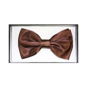 Brown Solid Colored Bow Tie 