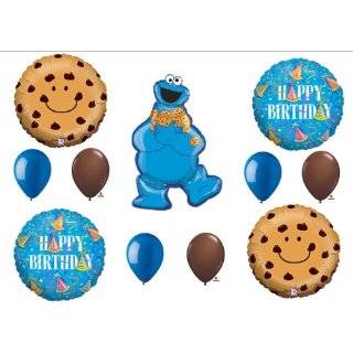 Cookie Monster Sesame Street Birthday Party Balloons Decorations 