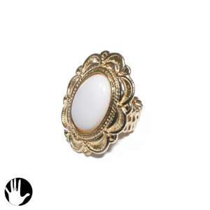 SG Paris Ring Adjustable Lt Antic Gold Ivory Lead Free Ivoire Ring 