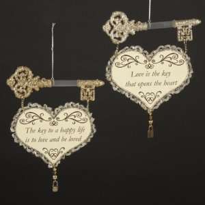  Pack of 6 Key and Heart Love Is the Key Sentiment 