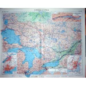  Colour Map 1957 Canada Ottawa Toronto Montreal Huron