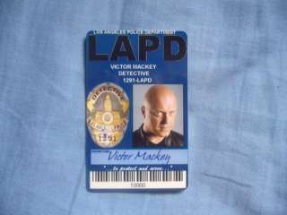 LAPD ID Card The Shield Badge Prop PVC Plastic Memorabi  