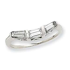  14k White Gold Baguette Wedding Band Mounting Jewelry
