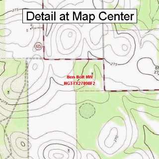  USGS Topographic Quadrangle Map   Ben Bolt NW, Texas 
