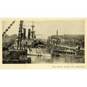 1903 Print Dock Ship Union Iron Works San Francisco 