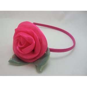  NEW Fuchsia Pink Rose Bud Headband, Limited. Beauty