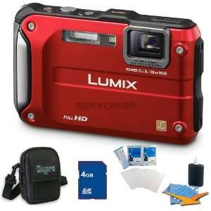  Lumix DMC TS3 Red Shockproof Freezeproof Dustproof Camera 