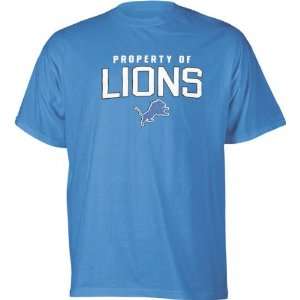  Detroit Lions Light Blue Arched Property T Shirt Sports 