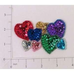  Heart Cluster Sequin Applique Arts, Crafts & Sewing