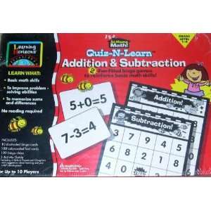    Quiz N Learn Addition & Subtraction Bingo Game Toys & Games