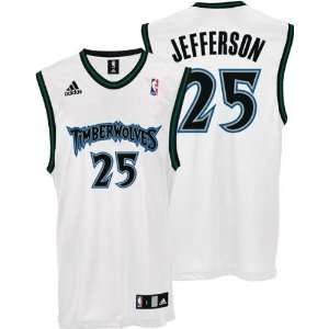  Al Jefferson Jersey adidas White Replica #25 Minnesota 