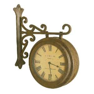  Uttermost 06710 Maitland   Clock, Distressed Rust Brown 