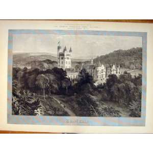  Queen Highland Home Balmoral Castle Scotland Print 1885 