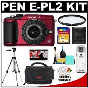   Lens (Red) with 16GB Card + UV Filter + Tripod + Case + Accessory Kit