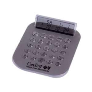  Metallic calculator travel clock with translucent LCD and 
