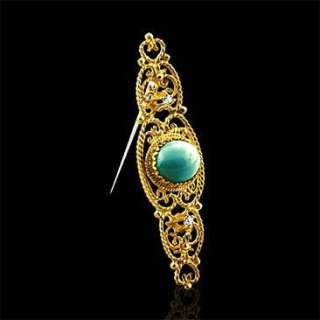 Vintage Style Brooch/Pin 14K Yellow Gold  