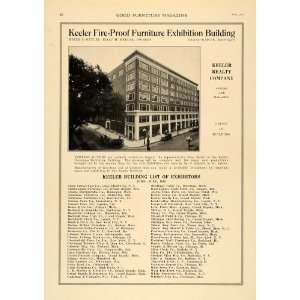  1918 Ad Keeler Fireproof Furniture Exhibition Building 